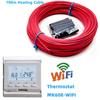 100m Fluoroplastic Infrared Carbon Fiber Heating Cable with WiFi Smart Thermostat Set 12K Underloor Heating Wire with Smart Thermostat Suit