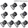 10 Pack Tent Hooks Camping Caravan Awning Tent Windproof Rope Clip Tent Clip