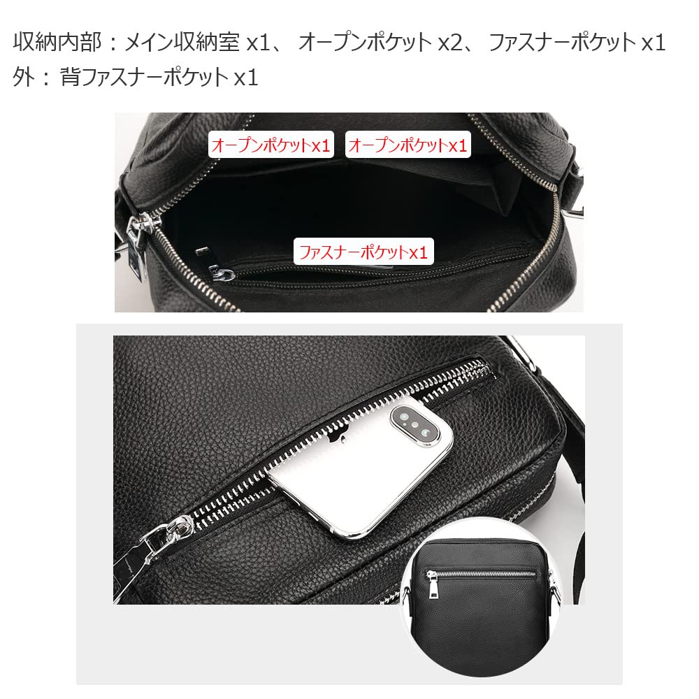 Whatna Natural Cowhide Leather Shoulder Messenger Thick Genuine Vertical Small Business Fits iPad Commuter Simple and Crossbody Bag for and 66281