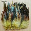 50Pcs 13-20cm Natural Cock Rooster Tail Feathers for DIY Clothes Decor