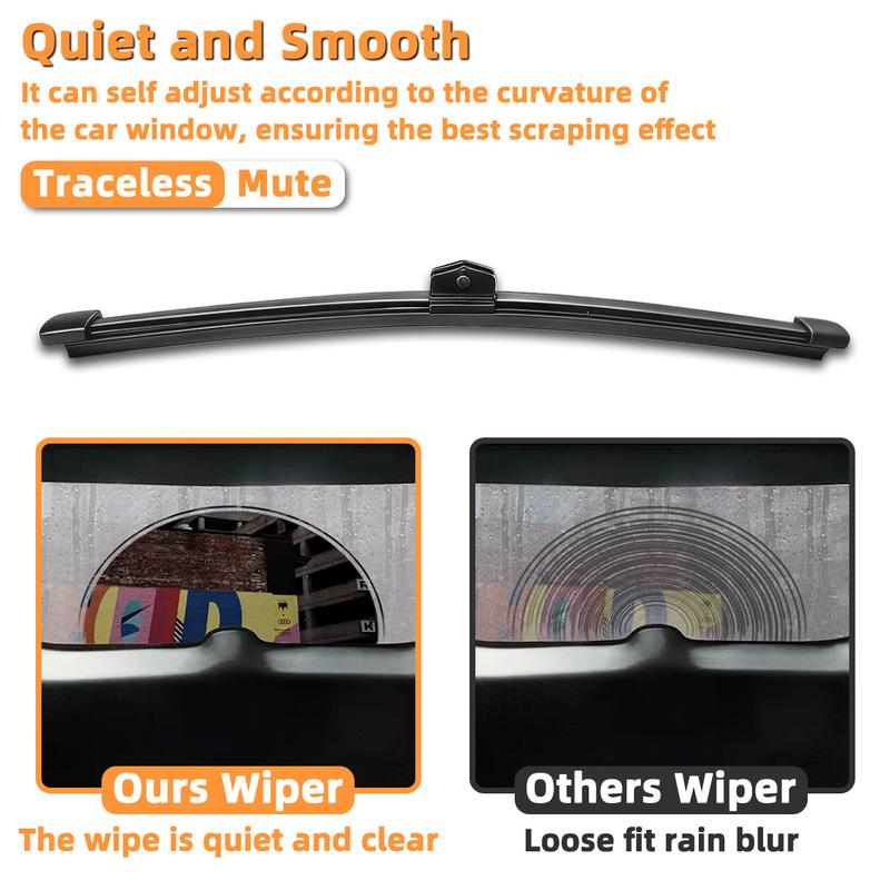 Yitong Suitable for Volvo V60 2018-2025 Rear Wiper Blade Natural Rubber Smooth Quiet Streak Free Rear Wiper Replacement Auto Par