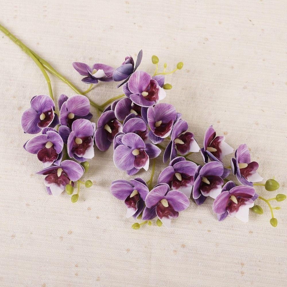21 Heads Artificial Phalaenopsis Branches Real Touch Fake Mini Flowers  Balcony Decor