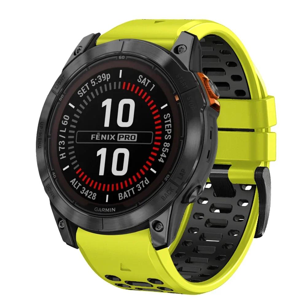 Силиконовый ремешок для часов 26/22 мм для Garmin Fenix 8 Pro 8 7X 7Pro/Instinct 2X/Tactix 8 7/Enduro 3 2/Forerunner 970 965 Ремешки для часов