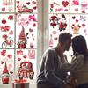 9 листов 85 шт. Мультяшные наклейки на стены и окна ко Дню святого Валентина ПВХ наклейки на окна для Нового года Веселое рождественское украшение