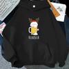 Beer Reindeer Christmas Women's Sweatshirt Drinking Lover Hooded Funny Santa Xmas Graphic Tops Female Pullover Hoodies Outerwear