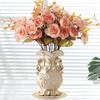 1PC European Style Ceramic Tabletop Vase Creative Simulation Flower Decoration for Living Room Dining Table Decor