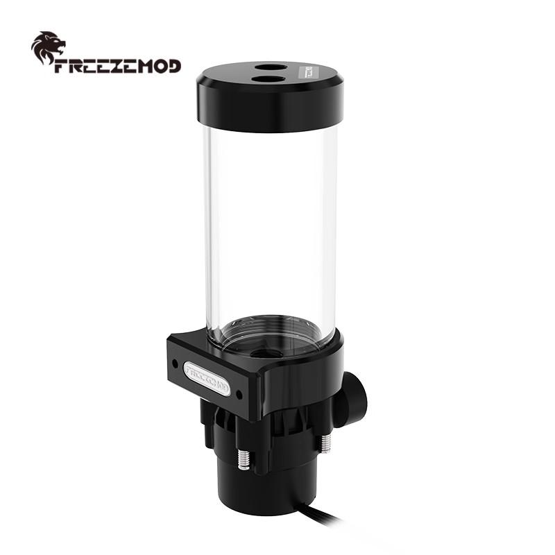 FREEZEMOD Cylinder AIO Reservoir-Pump Combo, 12cm-32cm Length Optional,Silent Lift 3-Meters Flow-450L Industrial, PUB-SR500