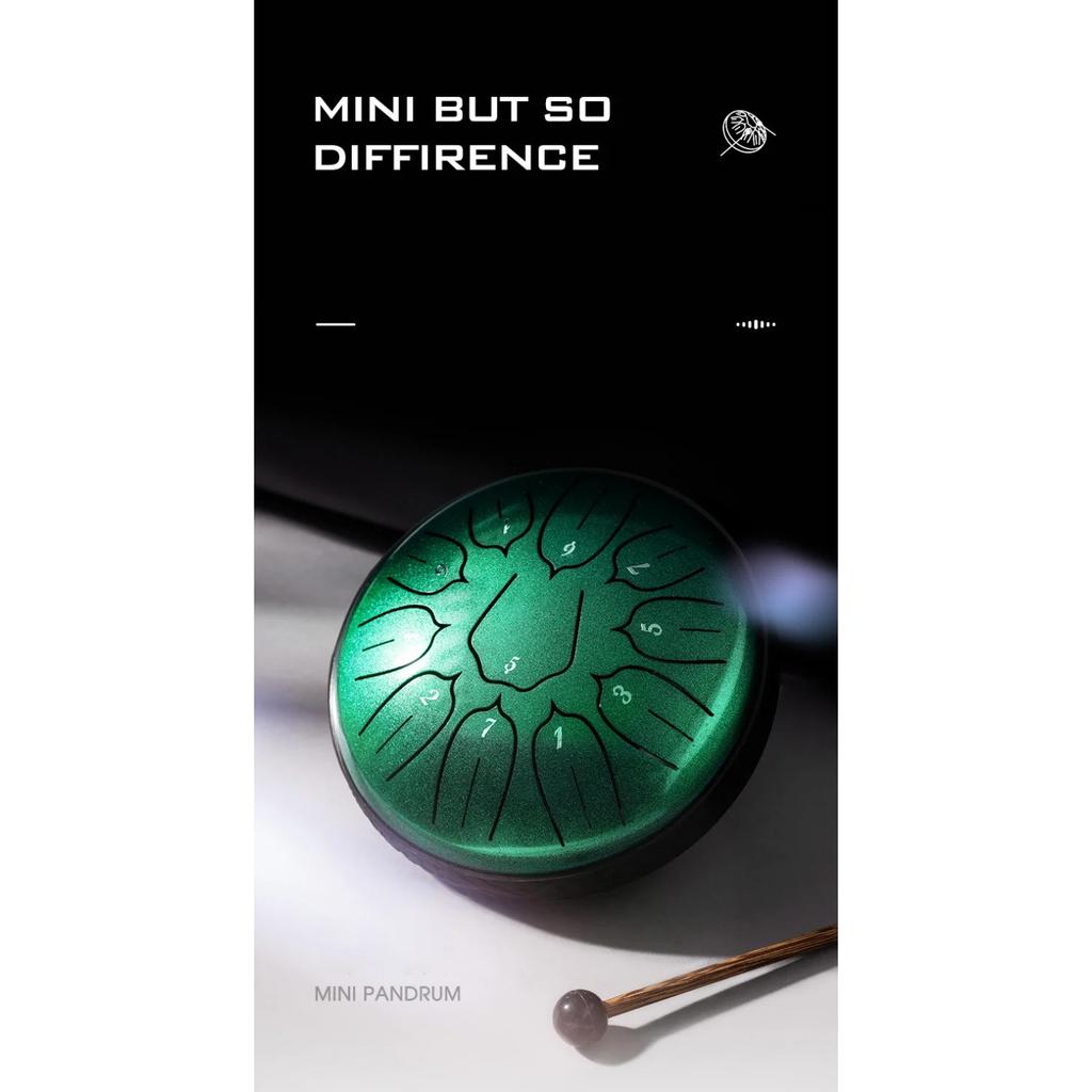 6 Inch 11 Notes Steel Tongue Drum Instrument D Major Percussion Steel Drum Meditation Zen Yoga Musical Drum Christmas Gift