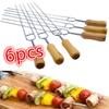 6 Pcs/set Barbecue Tools Stainless Steel Meat Grill U Shape Fork Outdoor Cooking Corn Holder BBQ Fork Tool