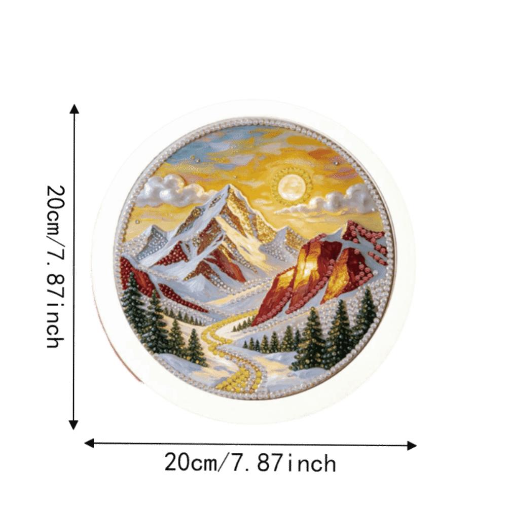 Flower Round Shape Pearl Painting Hand-Pasted Self-Adhesive Paintings Bedroom Decorative