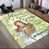 Vintage Anne Poster Flannel Printed Carpet, Home Sofa Decoration for Living Room & Bedroom, Non‑Slip Play Flannel Floor Mat for Game Room