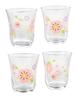 Toyo Sasaki Glass Tumbler Glass Decor Line Tumbler Set Flower Pink 230ml Made In Japan Dishwasher Safe Glass Set Glass Cup Glass Juice Glass Beer