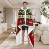Christmas Festival Wearable Hooded Flannel Blanket Shawl