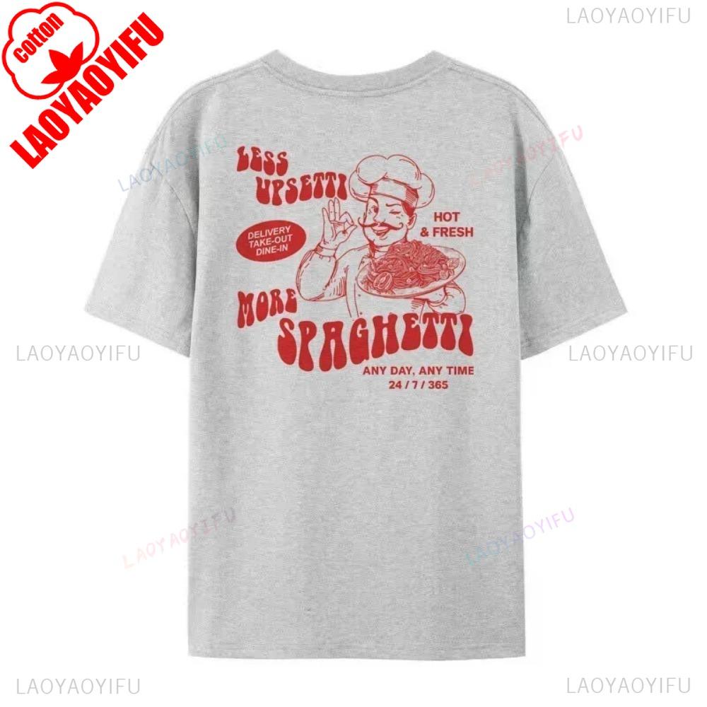 Spaghetti Graphic T-Shirts Retro Pasta Lover T Shirt Cute Italian Food Tee Shirt Unisex Vintage Hipster Short Sleeve