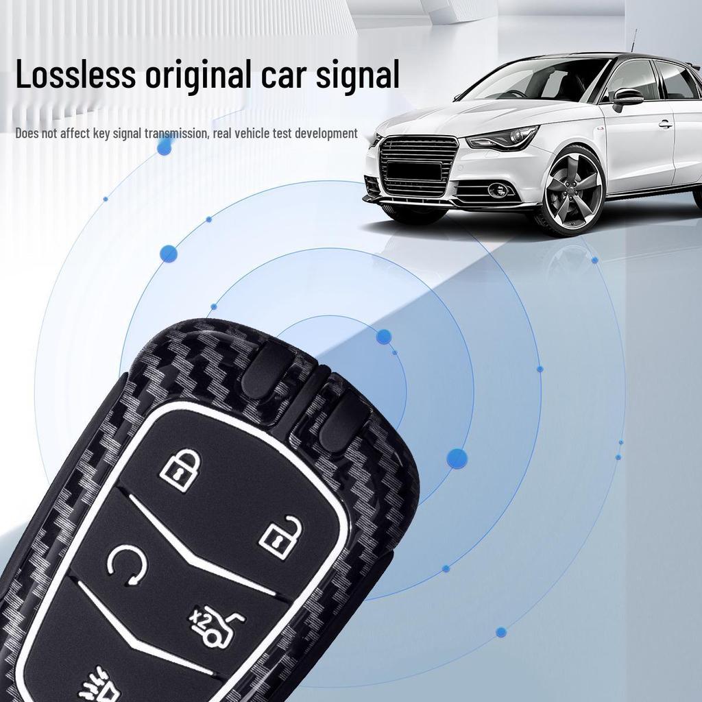 Чехол для ключа Cadillac XT5/XT4/XT6/ATSL/CT6/XTS: Мультяшный защитный чехол с пряжкой