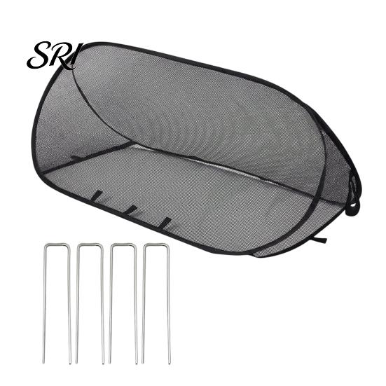 Garden Row Cover Pop Up Plant Mesh Seedlings Protector with Ground Stakes Raised Bed for Vegetables Fruits Herbs from Insects Birds