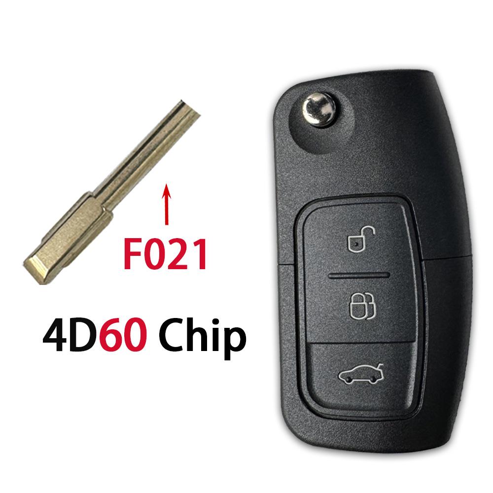 Выкидной Пульт для Автомобильного Ключа 433 МГц Чип 4D63/4D60 Для Ford Fusion Focus Mondeo Fiesta Galaxy F021 Лезвие HU101