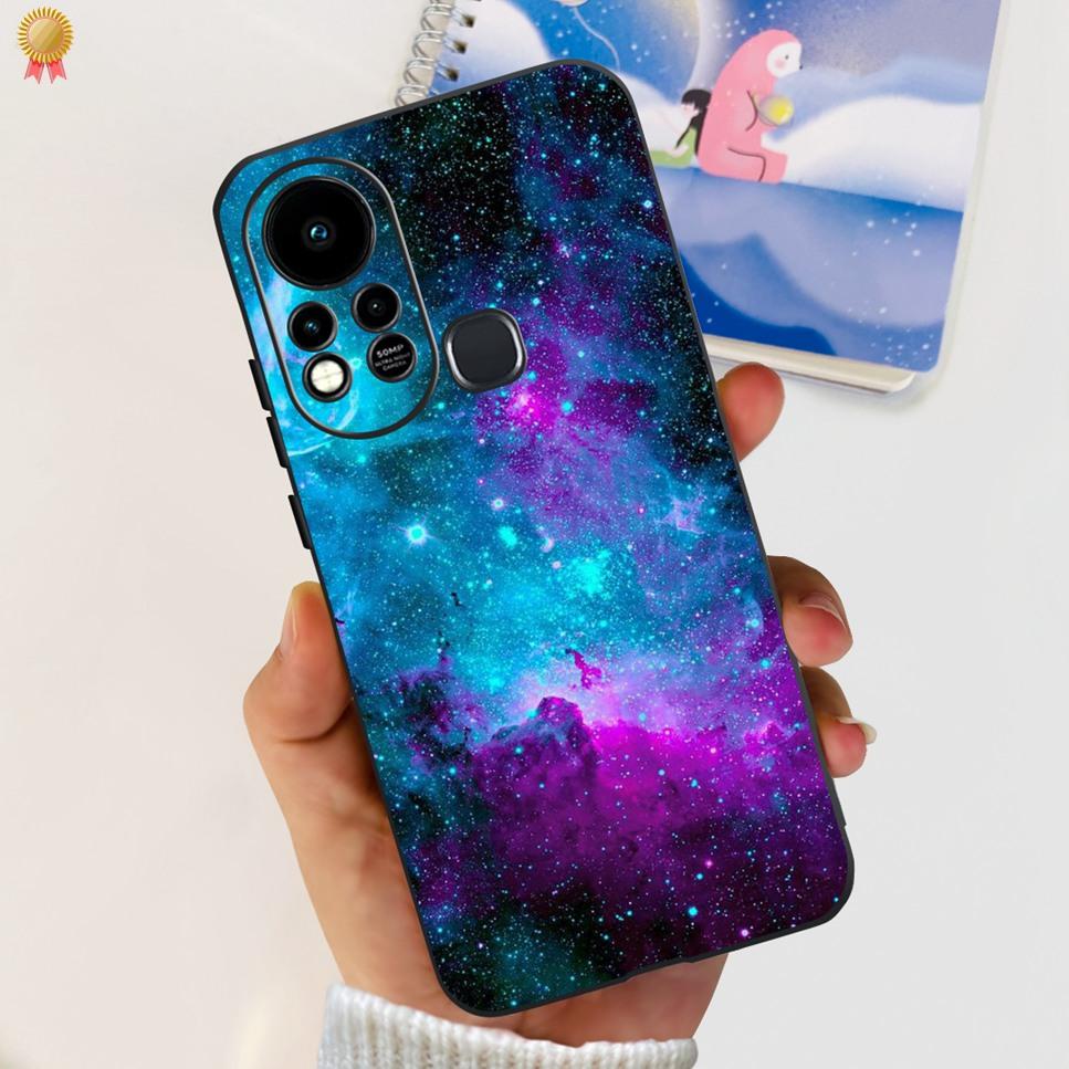 For Infinix Hot 11s Case Back Cover Clear Cute Cat Black Soft Silicone Coque For Infinix Hot11S Hot 11S Phone Case Bumper Fudna