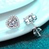 D Color Heart Cut 2ct Moissanite Stud Earrings for Women White Gold Plated Ear Studs 100% 925 Sterling Silver Wedding Jewelry GRA