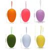 Flocking Design Easter Egg Ornament Colorful Flocking Handmade Craft  Craft Display