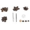 Metal Press Stud Snap Button Fastener for Leather Clothes Jacket Repair(bronze 3pcs Tool)