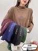 Plush Velvet Korean Loose Half Turtleneck Pullover with Pocket for Autumn and Winter