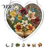 Musical Note Puzzle Piece Suncatcher Pendant, Durable Acrylic Window Hanging, with 3D Pattern, Stained Glass Effect Waterproof Decorative Ornament,