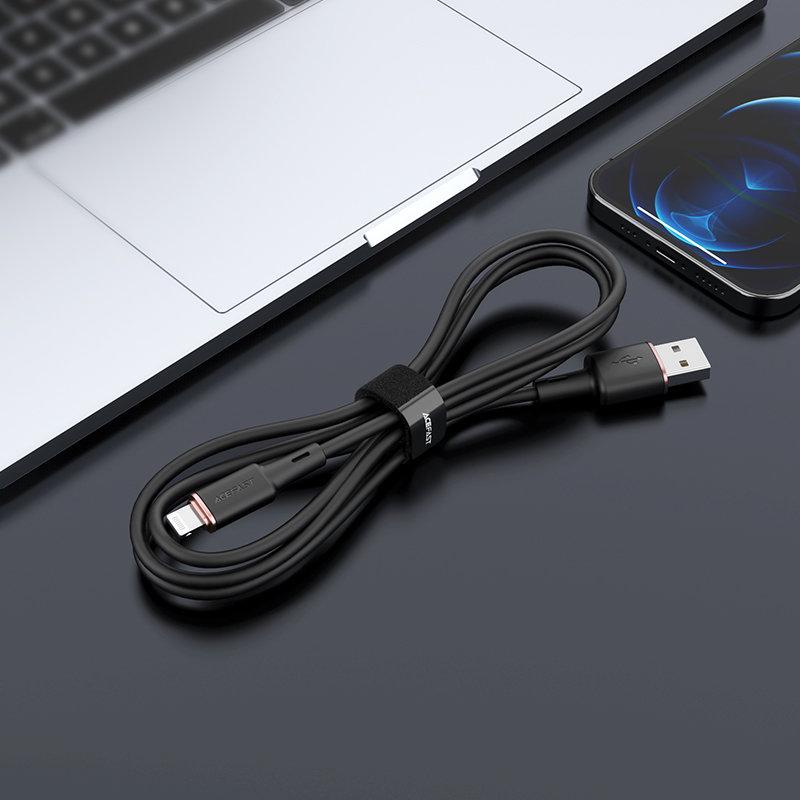 Cable for iPhone MFI USB - Lightning 2.4A 1.2m black