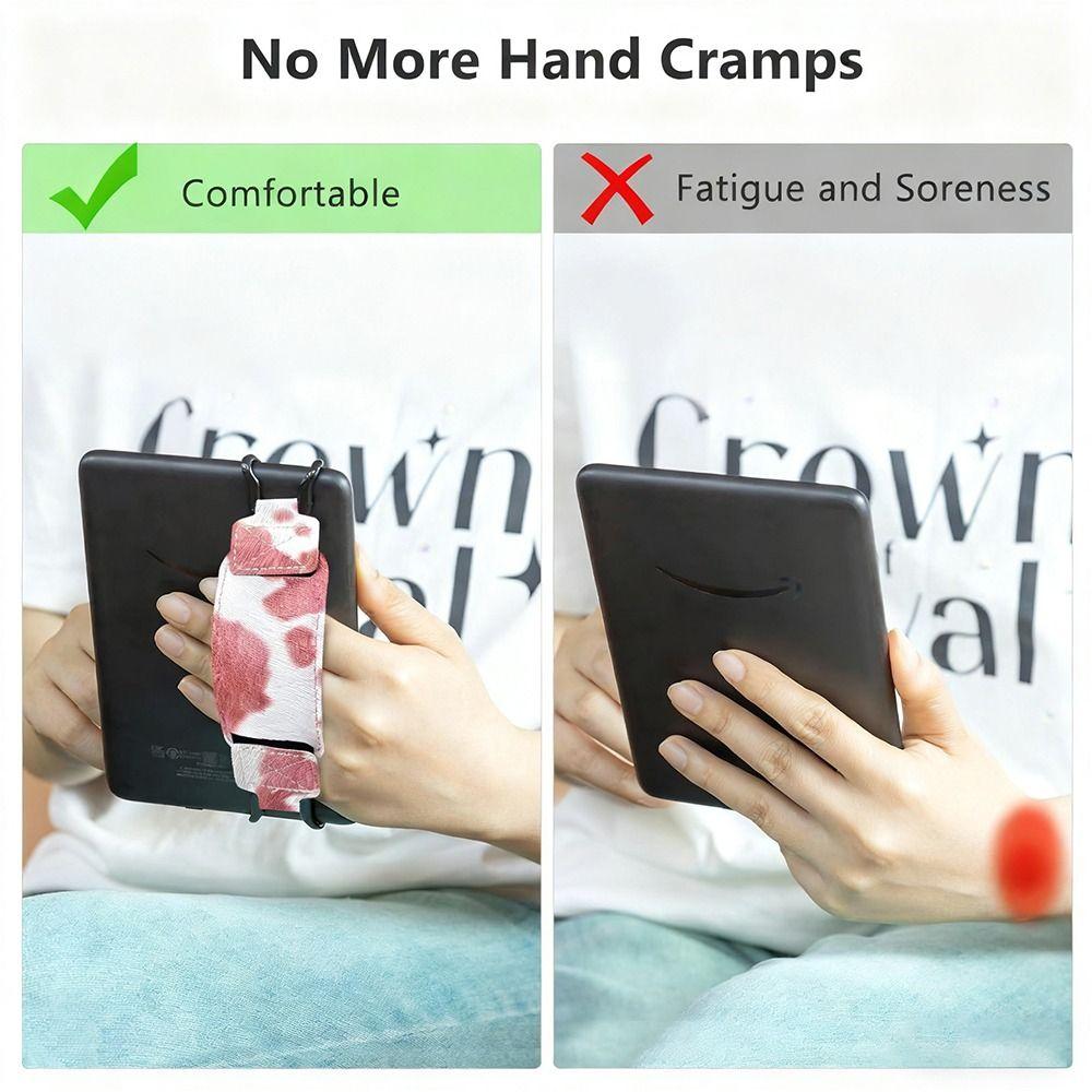 PU Leather Tablet Hand Strap Elastic Finger Grip Holder for Kindle/Kobo/Voyaga/Lenovo/Sony