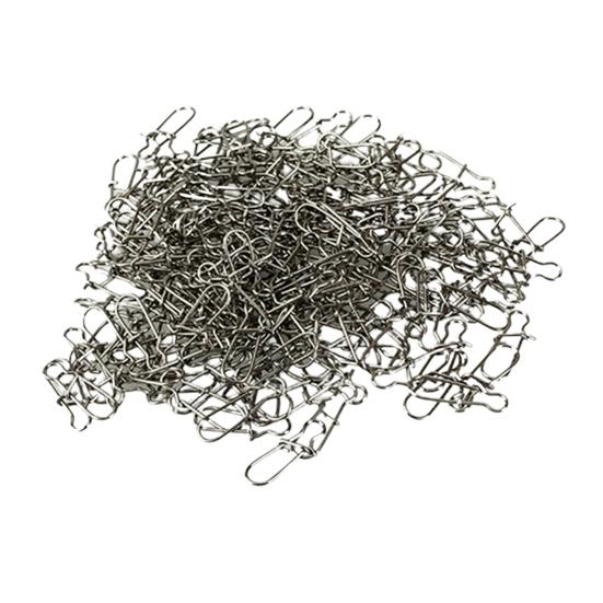 100 шт., рыболовные снасти, 15/17/22 мм, поворотные из нержавеющей стали, твердые защелки, разъемы