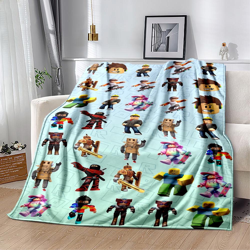 Roblox 63 Blanket Soft & Cozy Great for Couch Sofa Seaside Four Seasons Universal Digital Print Gift for Travel Home Birthdays