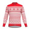Christmas Fleece Cycling Jersey Long Sleeve Cute Warm Thick Thermal Top Winter