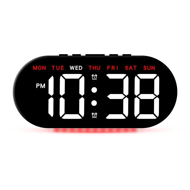 Usb-driven Digital Alarm Clock Temporary Weekly Clock 4 Adjustable Brightness/ambient Light