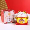 4,8-дюймовая керамическая монетница Maneki Neko Fortune Cat, копилка, украшение для стола, фигурка котенка