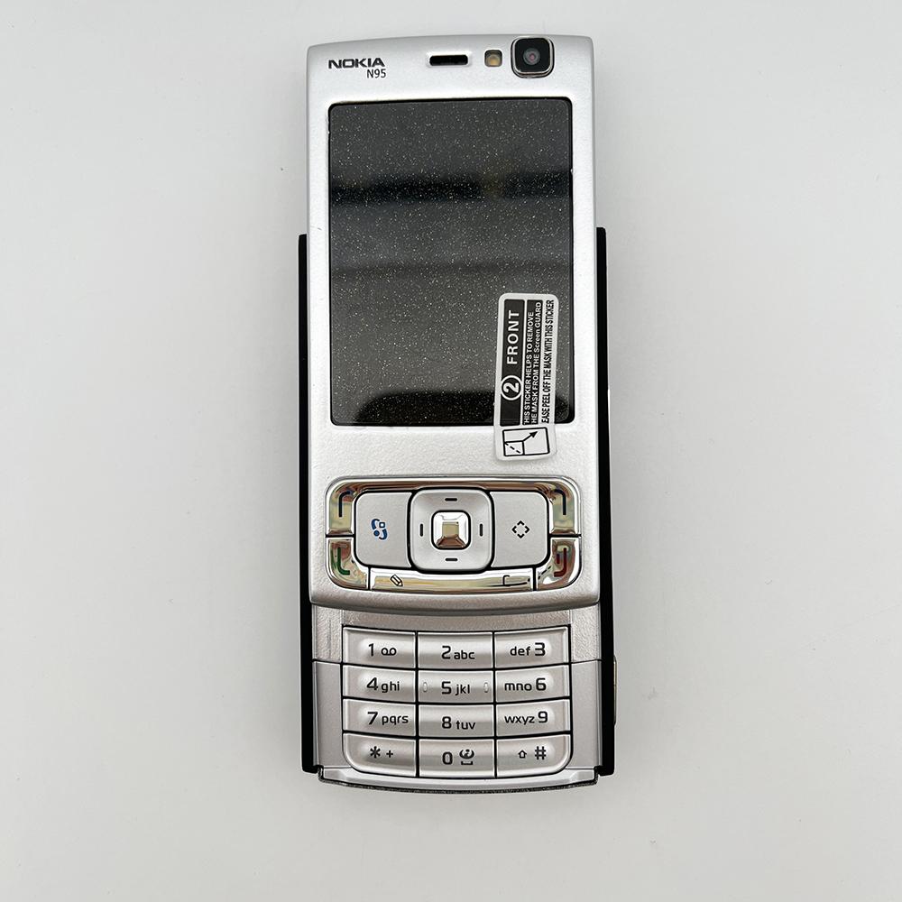 Восстановленный оригинальный мобильный телефон Nokia N95 3G Wifi Slide с 1 SIM-картой.