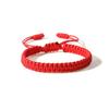Unisex Hand Rope Adjustable Handmade Braided Solid Color Thick Anti-break Lightweight Stackable