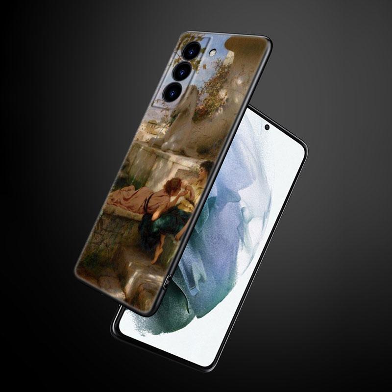 Чехол для телефона с художественной росписью в стиле Ренессанс для Samsung Galaxy S22 Pro S21 S20 Ultra FE S10 Lite 5G S10E S9 S8 Plus, мягкий черный чехол из ТПУ