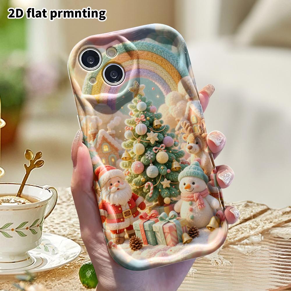 Phone Case: 2D flat, fits iPhone 18, 17, 16, 15, 14, 13, 12 Pro protective case, Christmas Wonderland, perfect holiday gift for Christmas and Hallowee