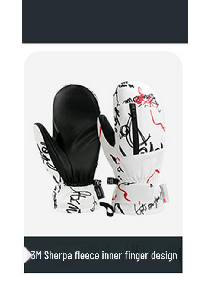 Зимние лыжные перчатки с сенсорным экраном - Ветрозащитные, Морозостойкие, Плюс бархат для мужчин и женщин