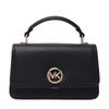 MICHAEL KORS Delancey Delancey Metal Logo Chain Strap Leather Crossbody Bag Small Women Black