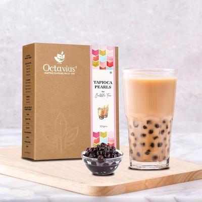 Octavius | Bubble Tea Tapioca Pearls - 200 г с 5 толстыми соломинками | Bubble Tea, Tapioca Pearls For Bubble Tea, Boba Drink, Bubble Tea Straws, Boba Tea