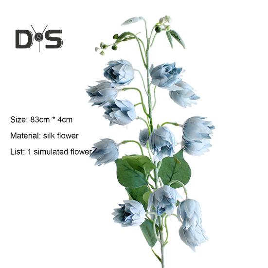 Цветок 1 ветка Искусственный шелк Реалистичная свежесть Устойчивость к атмосферным воздействиям Цветочная композиция Искусственный цветок колокольчика