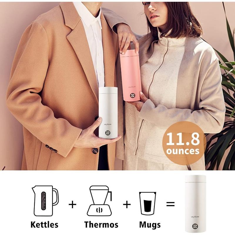 Портативный электрический чайник для кипячения воды - Дорожный чайник с автоматическим отключением - Портативный водонагреватель - Устройство для нагрева воды на одну чашку - 400 мл