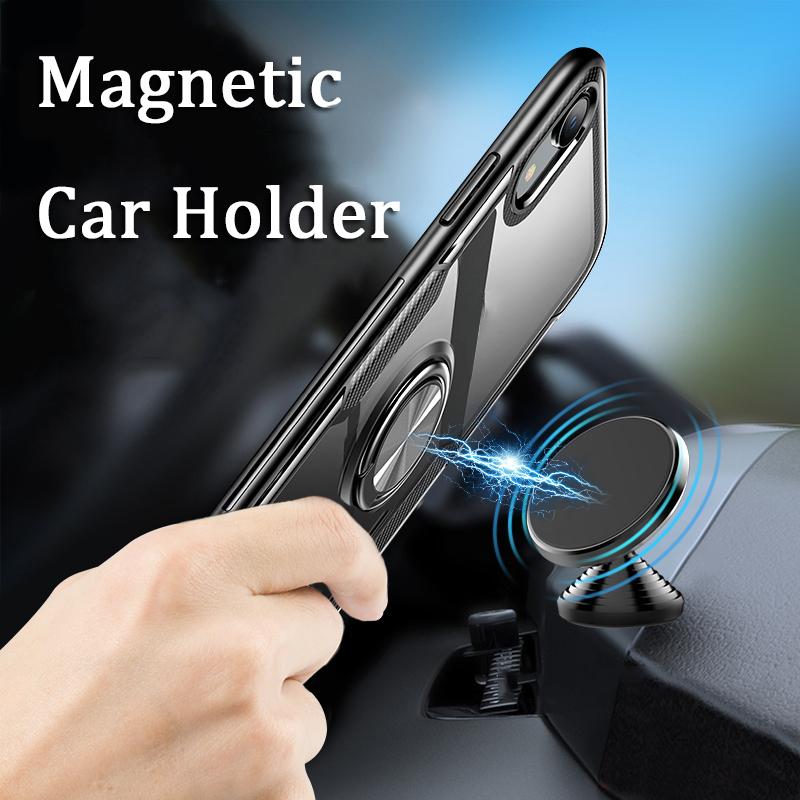 For OPPO Reno 15F 15 Pro Max Case Hard Phone Case Clear Transparent Shockproof Car Navigation Holder Ring for OPPO Reno 15 Pro Phone Casing