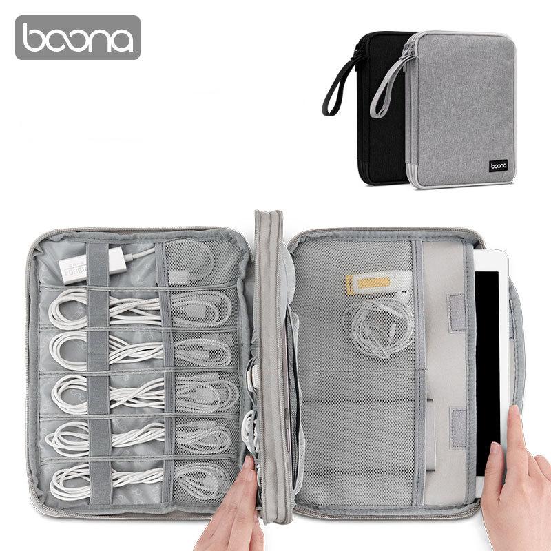 Boona Gadget Organizer Case Digital Storage Bag Electronics Organizer for Chargers Cables Hard Drive for IPhone Phone Protection Pouch