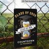 2D Flat, 1pc "Class of 2026 Countdown in Progress" Aluminium Sign - 8"x12" Gold & Black Graduation Decor, Hourglass & Grad Cap Wall Art, Perfect for