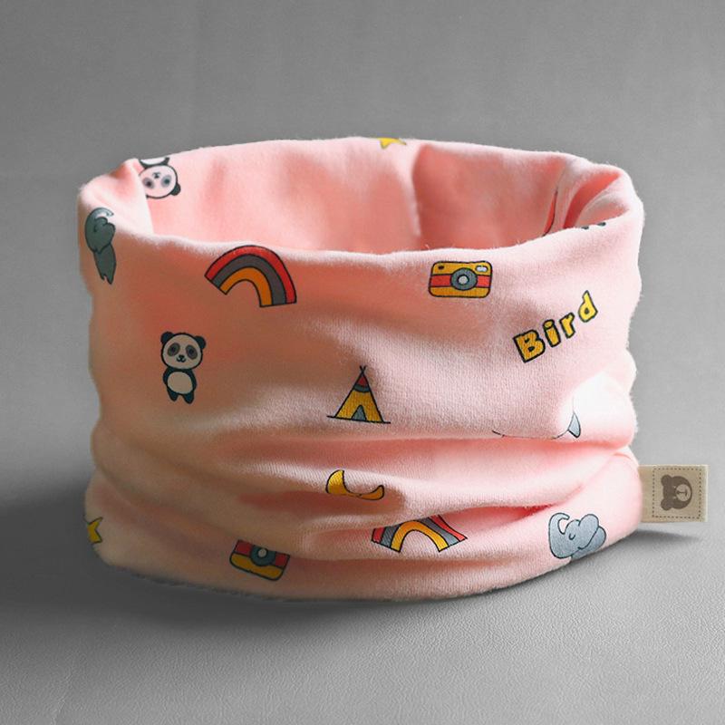Class A Pure Cotton Baby Snood: Kids' Autumn/Winter Neck Warmer, Windproof Pullover Scarf for Boys & Girls.