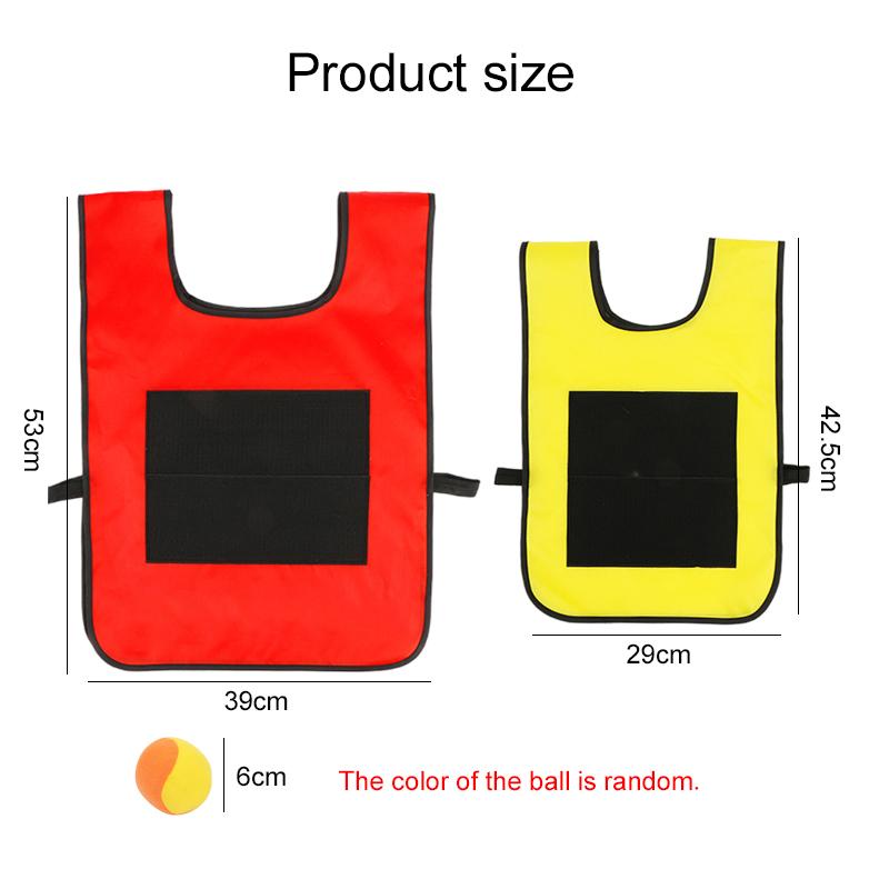 Children Sports Toys Sticky Ball Vests with Soft Balls Colorful Parent Child Exercise Outdoor Activity Game Dodgeball TMZ