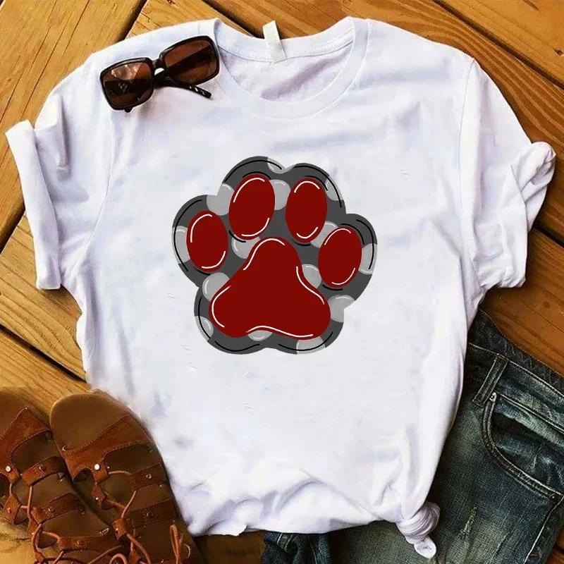 Graphic Aunt Dogmom Dog Paw Printed Cute Fashion Top Tshirt FeUnisex Tee Plus Size TShirt Women Ladies Clothes Tops