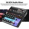 A6 6CH Protable Mini Mixer Audio Console with Sound Card USB Recording Singing Webcast Party Mixer